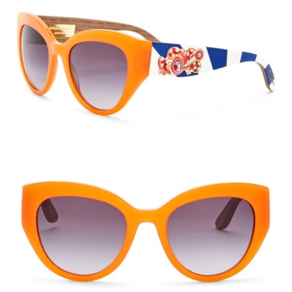 NWT Dolce & Gabbana 52mm Cat Eye Sunglasses - Picture 1 of 3